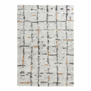 Krémový koberec Mint Rugs Grid, 80 x 150 cm
