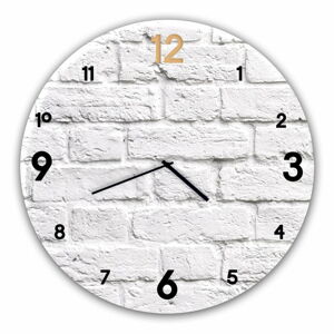 Nástěnné hodiny Styler Glassclock Brick, ⌀ 30 cm