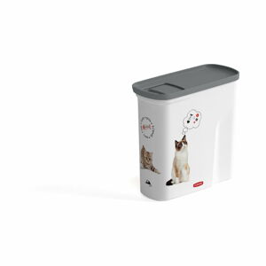 Bílý kontejner na krmivo pro kočky Curver, 2 l