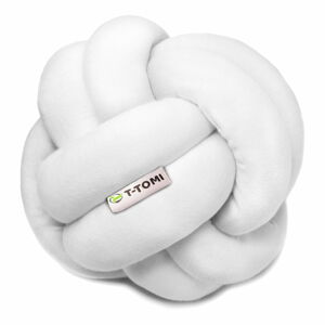 Bílý bavlněný pletený míč T-TOMI, ø 20 cm