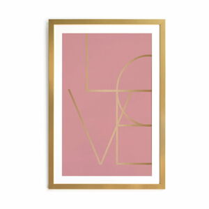 Obraz v rámu Velvet Atelier Golden Love, 40 x 60 cm