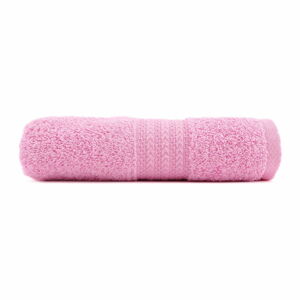 Růžový ručník z čisté bavlny Sunny, 50 x 90 cm