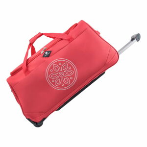 Červená cestovní taška na kolečkách GERARD PASQUIER Miretto, 91 l