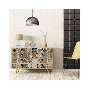 Sada 30 samolepek na nábytek Ambiance Tiles Stickers For Furniture Cineloto Mento, 15 x 15 cm
