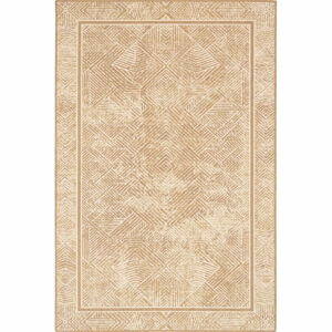 Béžový vlněný koberec 100x180 cm Jenny – Agnella