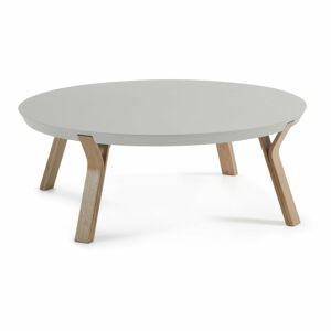 Světle šedý konferenční stolek La Forma Solid, Ø 90 cm