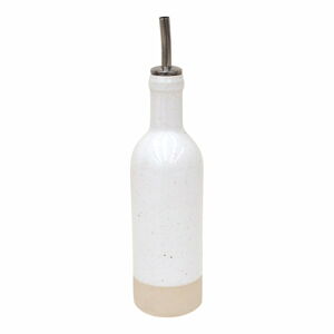 Bílá lahev na olej/ocet z kameniny Casafina Fattoria, 350 ml