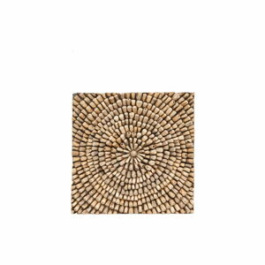 Nástěnná dekorace z teakového dřeva WOOX LIVING Bee, 70 x 70 cm