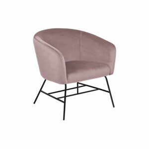 Pudrově růžová polstrovaná židle Actona Ramsey