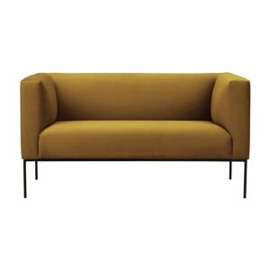 Žlutá sametová pohovka Windsor & Co Sofas Neptune, 145 cm