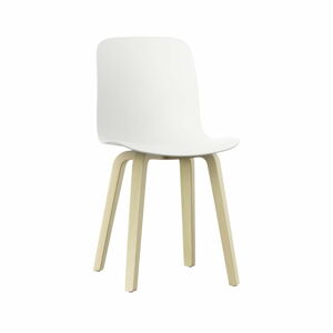 Bílá jídelní židle s nohami z jasanového dřeva Magis Substance