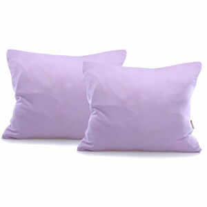 Sada 2 fialových bavlněných povlaků na polštáře DecoKing Amber Violet, 50 x 60 cm