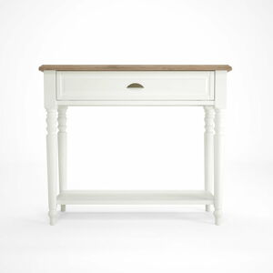 Bílý dřevěný konzolový stolek Artemob Campton