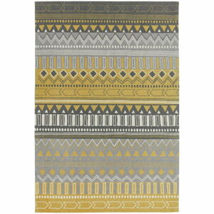 Žlutý koberec Asiatic Carpets Tribal Mix, 160 x 230 cm