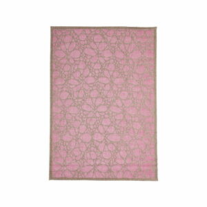 Růžový venkovní koberec Floorita Fiore, 160 x 230 cm
