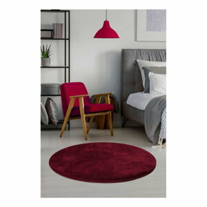 Tmavě červený koberec Milano, ⌀ 90 cm