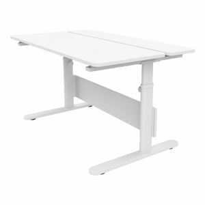 Bílý psací stůl s nastavitelnou výškou Flexa Evo Split
