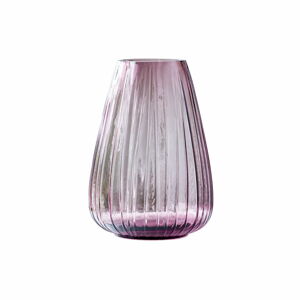 Růžová skleněná váza Bitz Kusintha, výška 22 cm