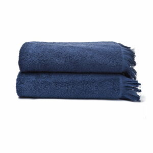 Sada 2 námořnicky modrých osušek ze 100% bavlny Bonami, 70 x 140 cm