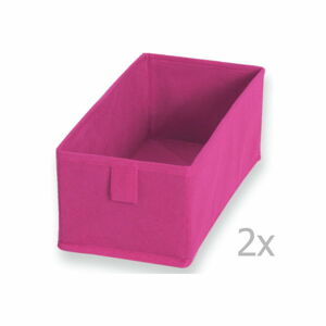 Sada 2 růžových textilních boxů JOCCA, 28 x 13 cm
