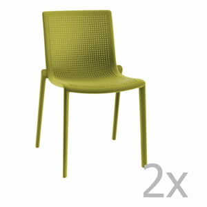 Sada 2 zelených zahradních židlí Resol Beekat Simple