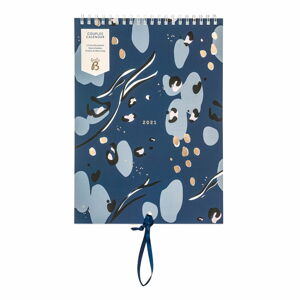 Měsíční modrý kalendář pro páry Busy B, 13 stran