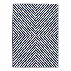 Modro-bílý venkovní koberec Universal Cannes Hypnotic, 150 x 80 cm