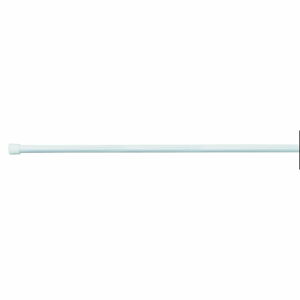 Bílá tyč na sprchový závěs s nastavitelnou délkou InterDesign, délka 198 - 275 cm