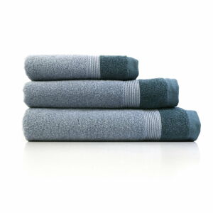 Sada 3 modrých bavlněných ručníků Ethere Banda Blue