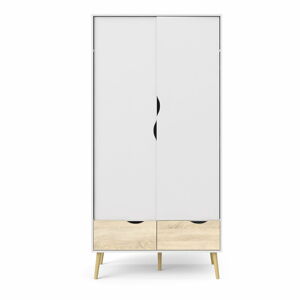 Bílá šatní skříň Tvilum Oslo, 98,7 x 200 cm