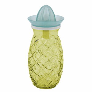 Žlutá sklenice s odšťavňovačem z recyklovaného skla Ego Dekor Ananas, 0,7 l