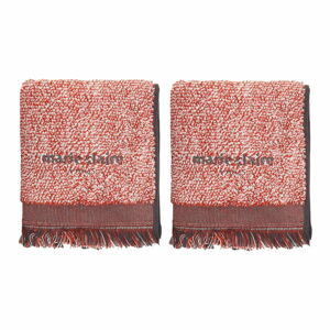 Sada 2 červených bavlněných ručníků Marie Claire Colza, 40 x 60 cm