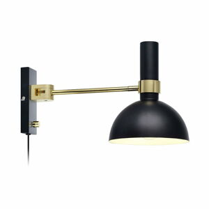 Nástěnná lampa v černo-zlaté barvě Markslöjd Larry Kinkiet