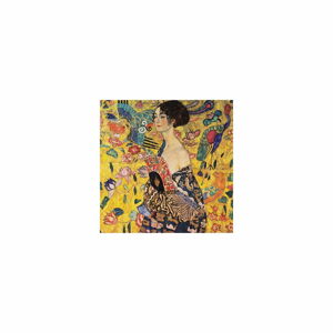 Reprodukce obrazu Gustav Klimt - Lady with Fan, 60 x 60 cm