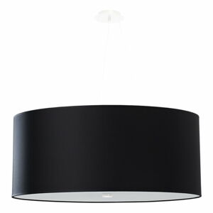 Černé závěsné svítidlo s textilním stínidlem ø 70 cm Volta – Nice Lamps