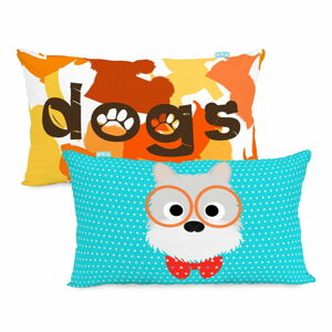 Oboustranný bavlněný povlak na polštář Mr. Fox Dogs 50 x 30 cm