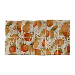 Sada 4 látkových ubrousků s příměsí lnu Linen Couture Oranges, 43 x 43 cm