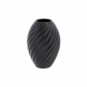 Černá porcelánová váza Morsø River, výška 16 cm