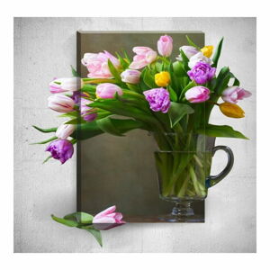 Nástěnný 3D obraz Mosticx Flowers In Vase, 40 x 60 cm