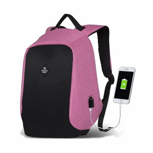 Černo-růžový batoh s USB portem My Valice SECRET Smart Bag