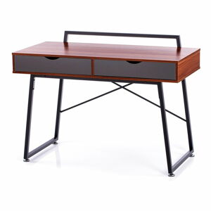 Pracovní stůl s deskou v dekoru ořechového dřeva 57.5x120 cm Tolm – Homede