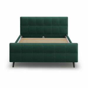 Zelená čalouněná dvoulůžková postel s roštem 160x200 cm Gigi - Micadoni Home