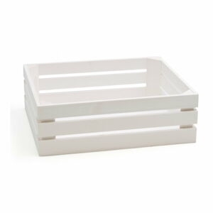 Bílá krabice z jedlového dřeva Bisetti Fir, 32 x 26 cm