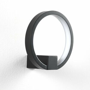 Černé nástěnné svítidlo Tomasucci Ring, ø 15 cm