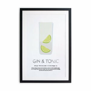 Zarámovaný plakát Really Nice Things Gin Tonic, 40 x 50 cm