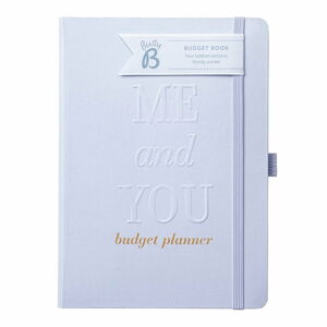 Zápisník ve stříbrné barvě na svatební rozpočet Busy B