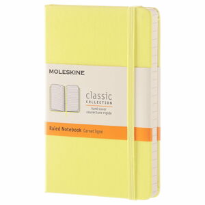 Žlutý linkovaný zápisník v pevné vazbě Moleskine Daisy, 192 stran