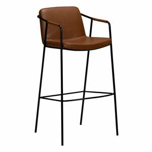 Hnědá barová židle z imitace kůže DAN-FORM Denmark Boto, výška 95 cm