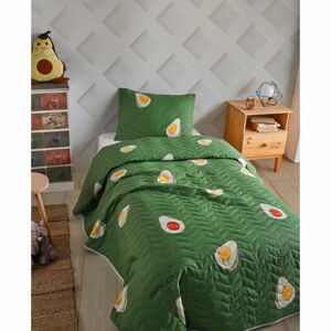 Dětský přehoz přes postel s povlakem na polštář Eponj Home Avocado, 160 x 220 cm