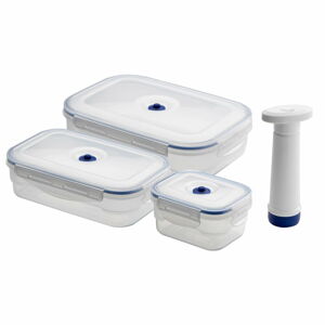 Set 3 boxů na potraviny a vakuové pumpy Compactor Food Saver